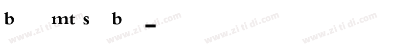 Bembo MT SemiBold字体转换